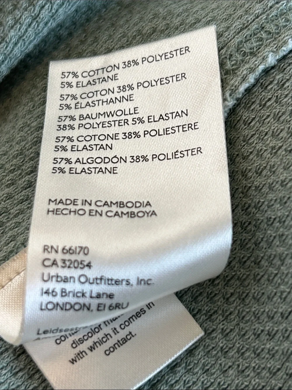 We The Free Free People Anakin Thermal Size Small Mint Green - Picture 6 of 6